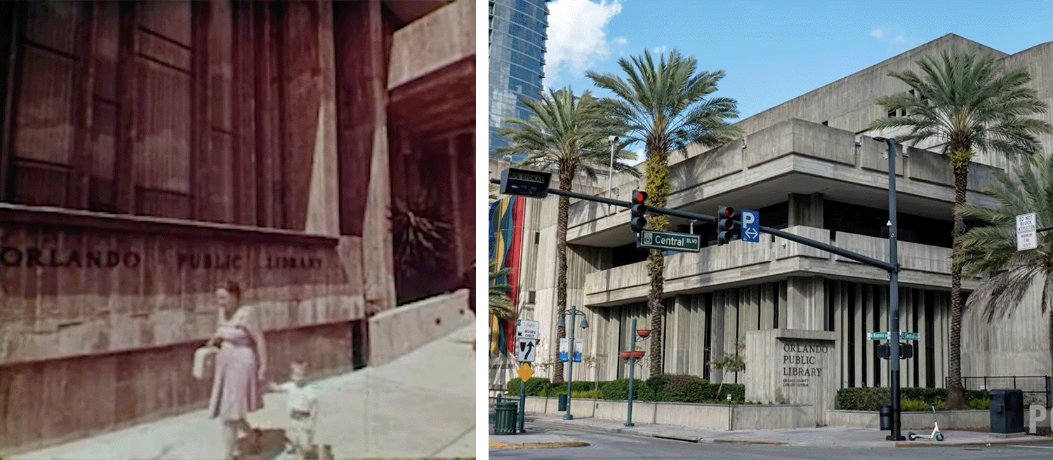 two images with orlando public library